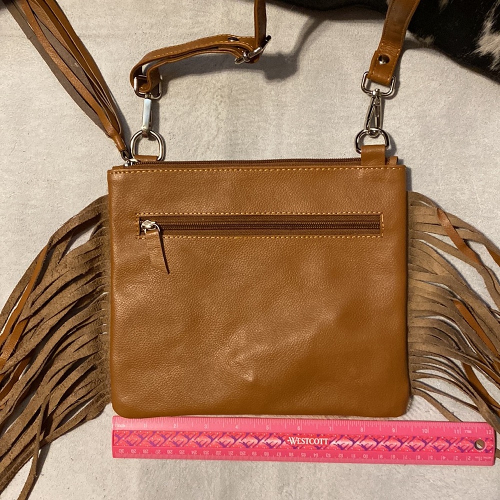 New Handmade Real Cowhide Leather Crossbody Purse Handbag Hair On#6143 - Picture 2 of 5